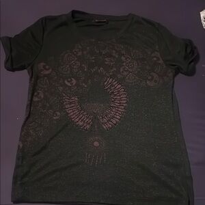 Custo Barcelona Black Purple Graphic Tee
